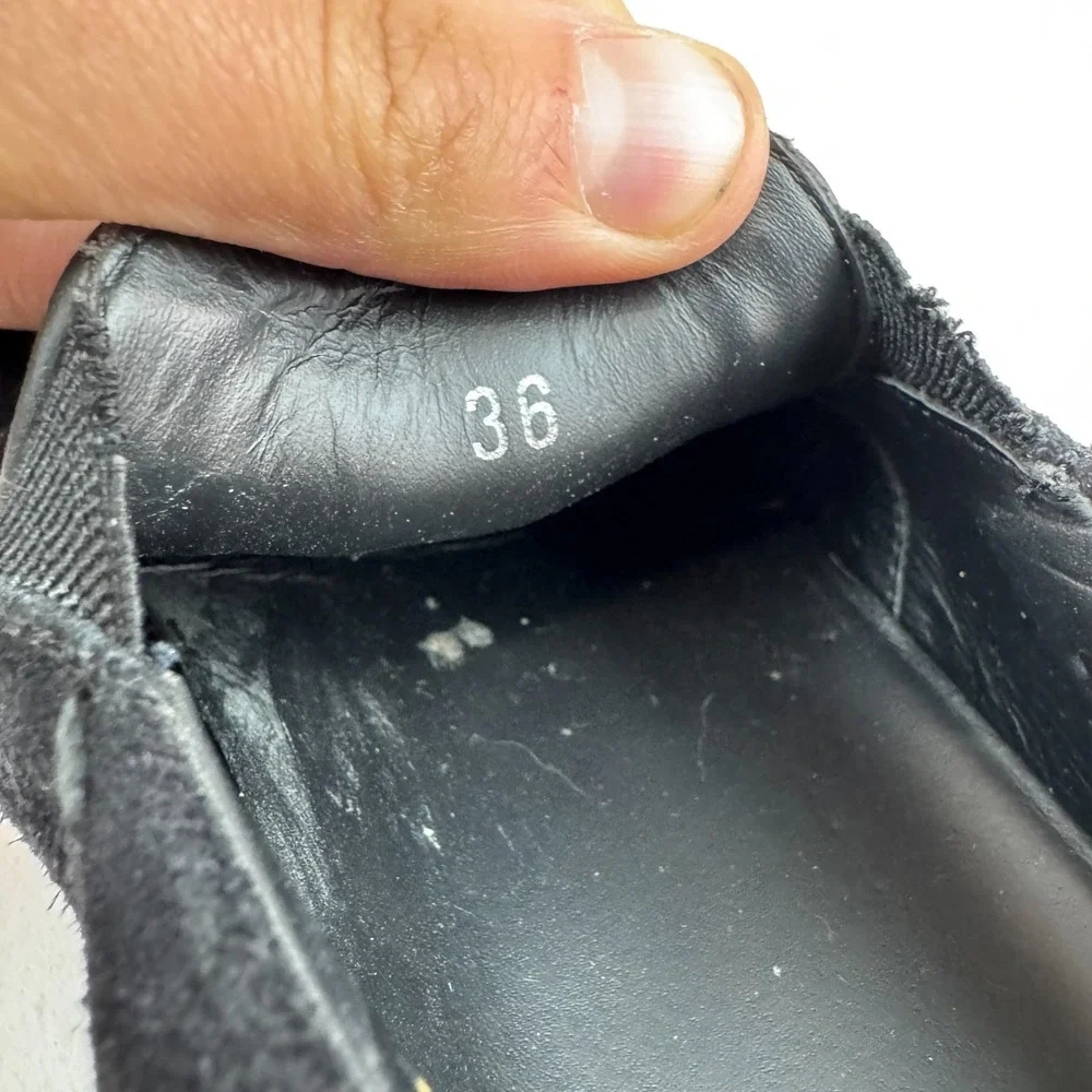 Womens Moncler Black Suede Casual Slip On Shoes Sneakers Size 36‎ US 6 M GUC